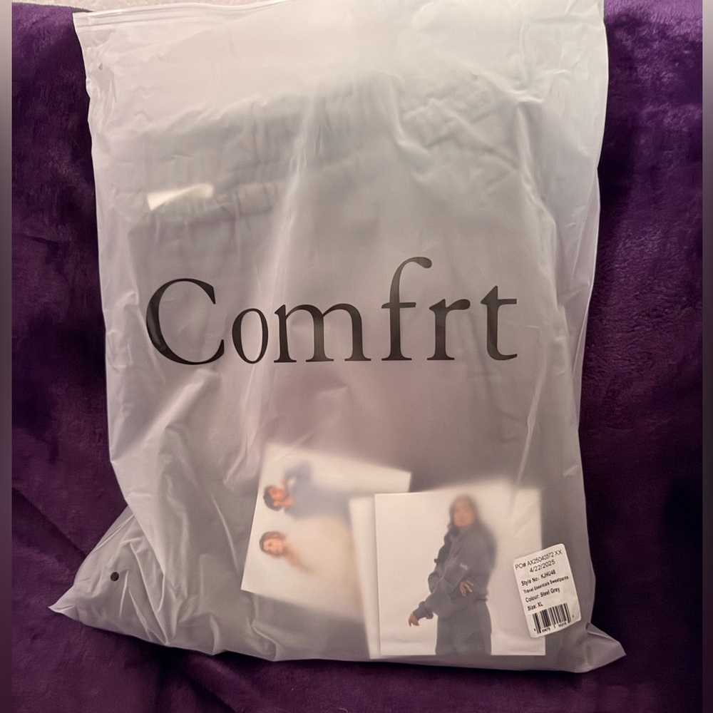 COMFRT - NIB - Travel Essentials Sweatpants - UNISEX - XL - STEEL GREY - Picture 4 of 4